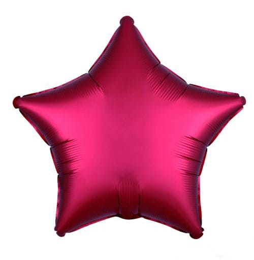 19" Star Shape Red Chrome Metallic Balloon