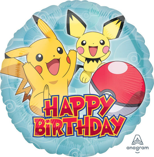 Pokemon Happy Birthday 18in Mylar Balloon