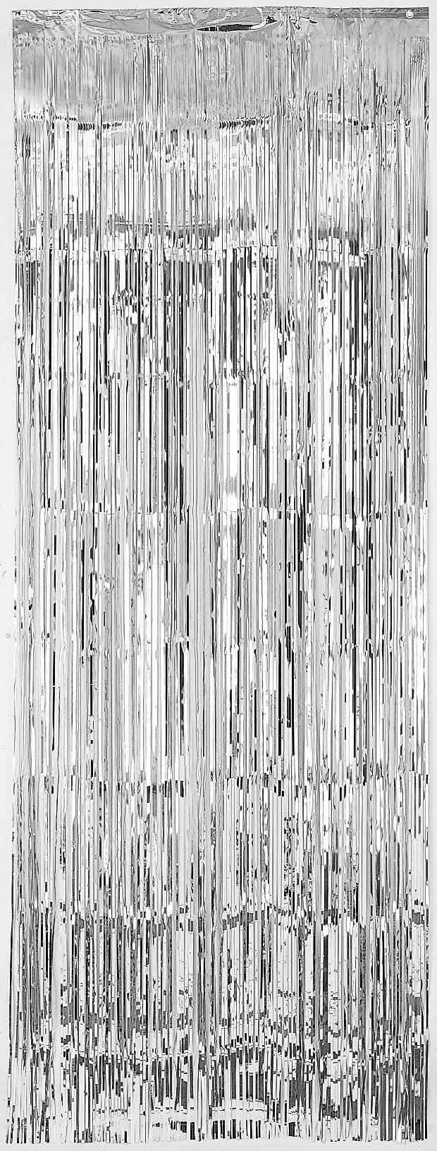 Metallic Curtain Silver Foil Door 3ft x 8ft