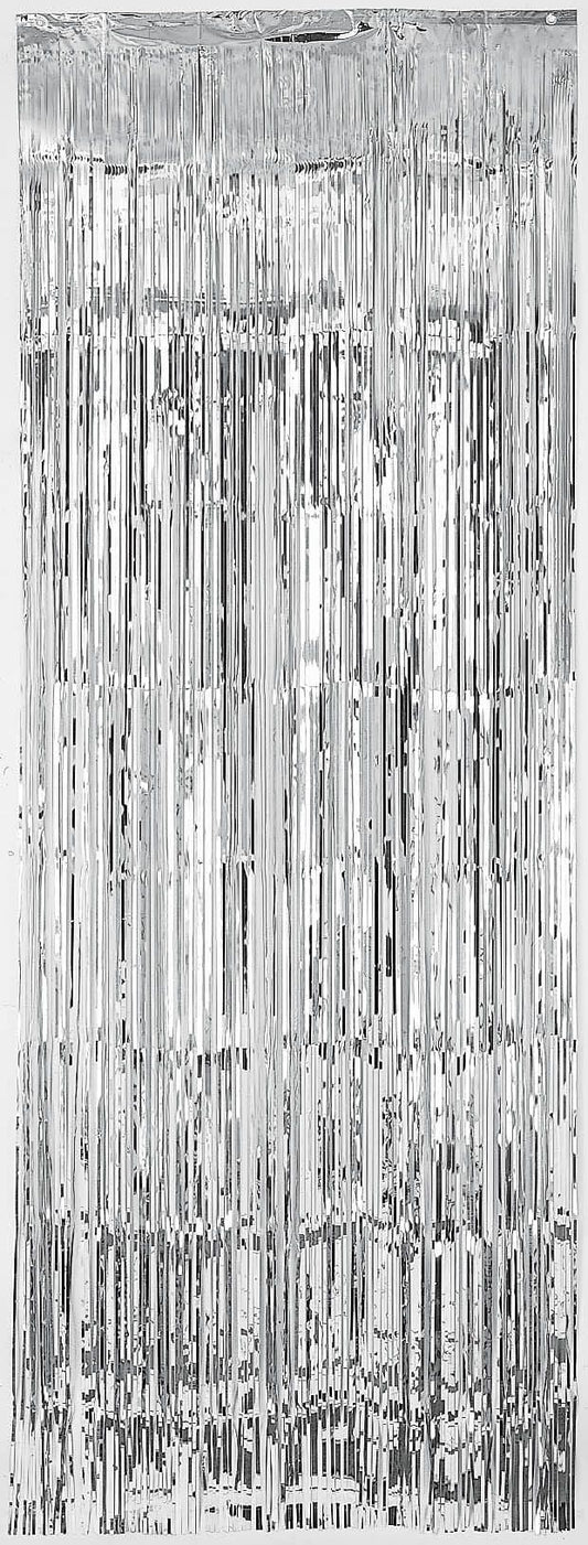 Metallic Curtain Silver Foil Door 3ft x 8ft