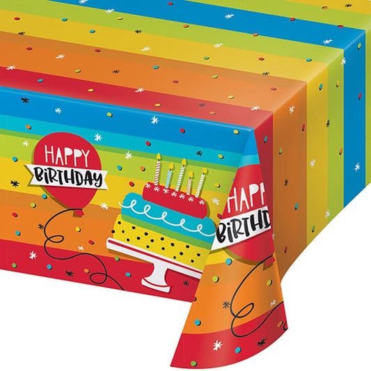 Hoppin' Birthday Cake 54 x 102in Plastic Table Cover