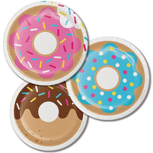 Donut Time 7in Round Luncheon Paper Plates