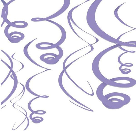 Swirl Deco Plastic Purple