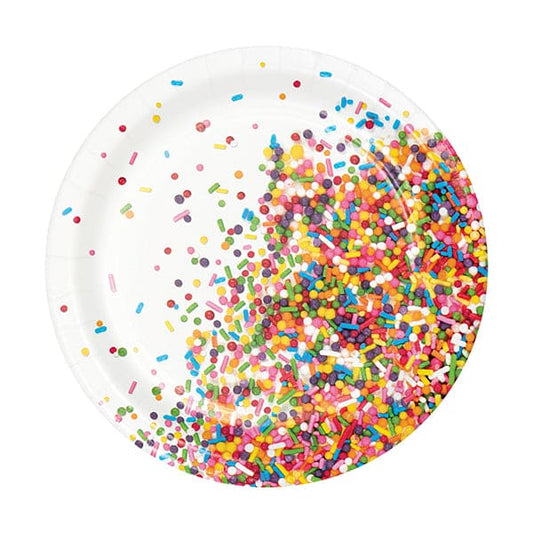 Sprinkles 7in Round Luncheon Paper Plates 8ct