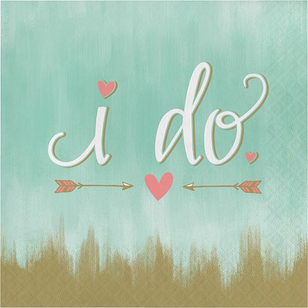 Mint to Be I Do Luncheon Napkins