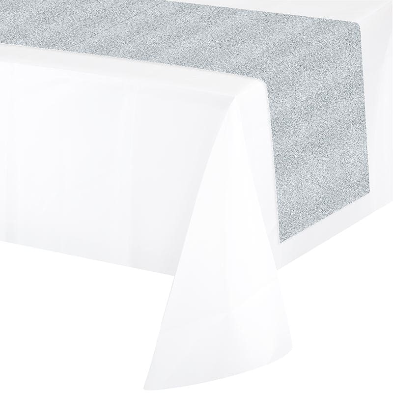 Silver Glitter 14 x 84in Table Runner