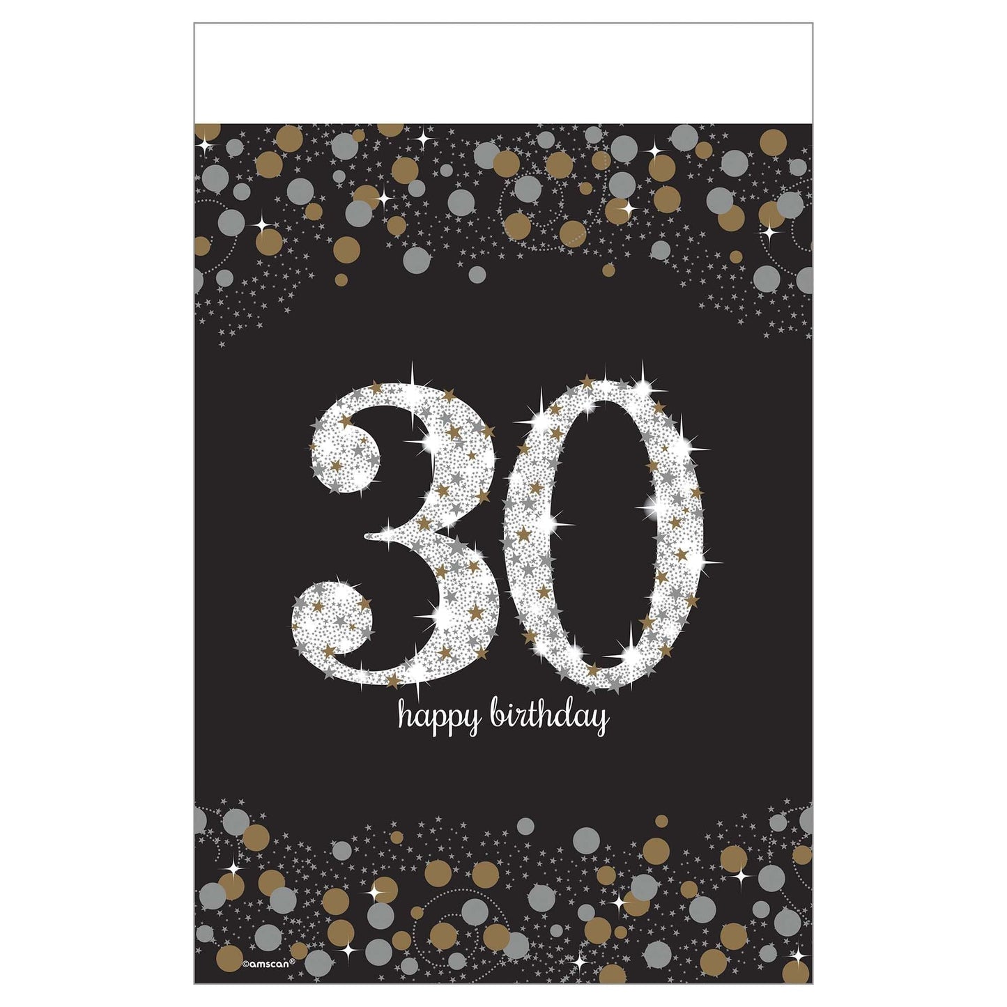 Sparkling Celebration 54 x 102in 30th Birthday Plastic Table Cover