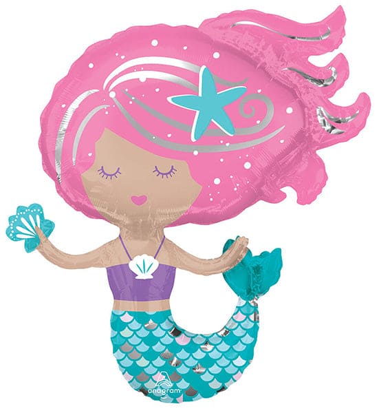 Shimmering Mermaid 30in Metallic Balloon