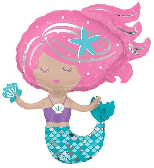 Shimmering Mermaid 30in Metallic Balloon