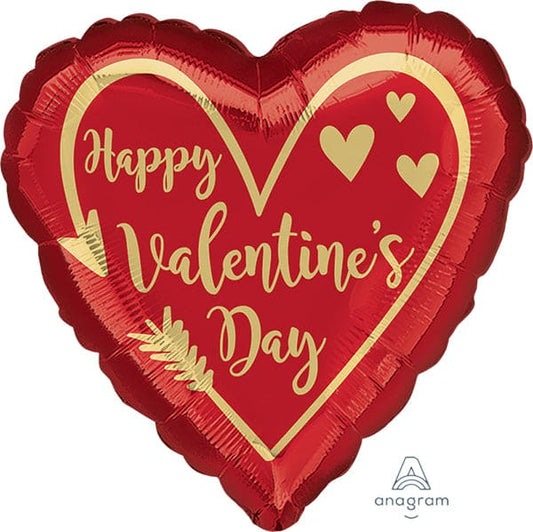 Arrow Heart 28in Metallic Balloon