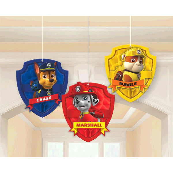 Paw Patrol Honeycomb Decorations