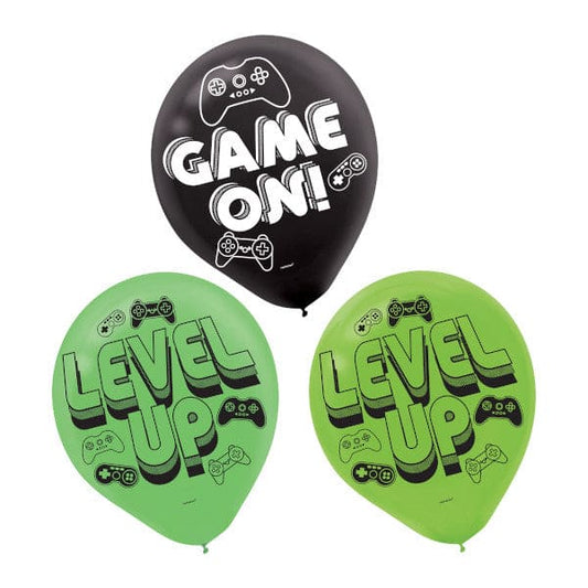 Level up Birthday 12in Latex Balloons 6 Ct