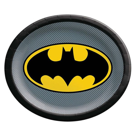Batman 12in x 10in Oval Paper Plates 8ct