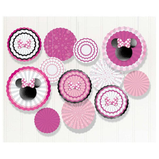 Minnie Mouse Forever Paper Fan Decorating Kit 17 piece kit