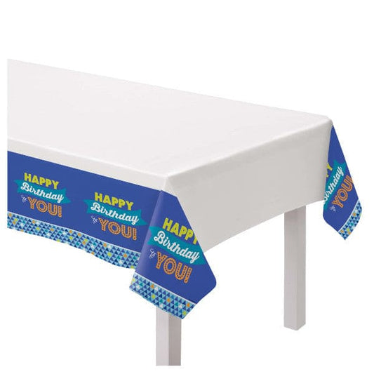 True Blue Birthday Value 54 x 96in Table Cover