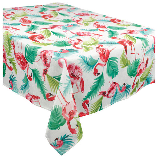 Flamingo 60 x 104in Fabric Table Cover