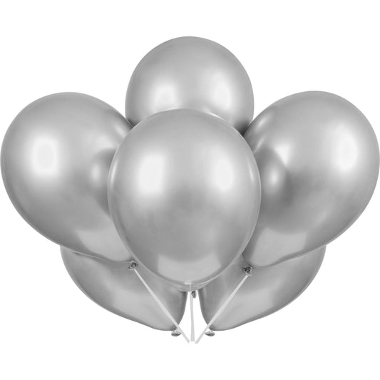 11" Chrome Latex Silver Balloon