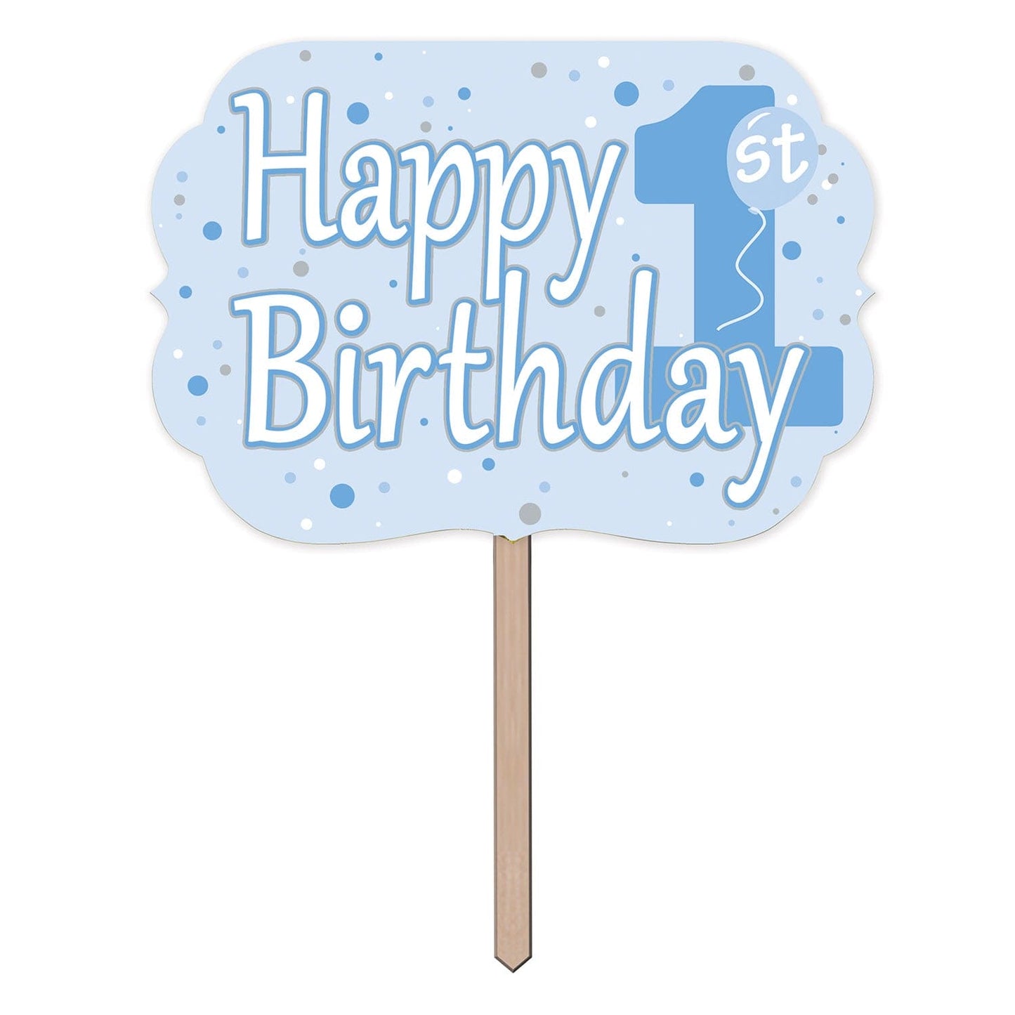 Little Boy's Light Blue 1st Birthday Yard Sign