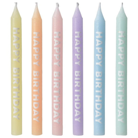 Pastel Happy Birthday Candles