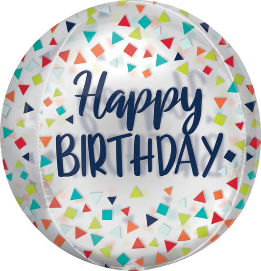 Happy Birthday Reason to Celebrate 16in Orbz Balloon