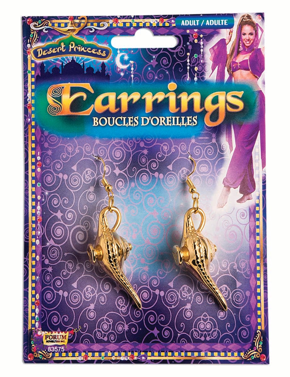 Genie Desert Princess Lamp Earrings