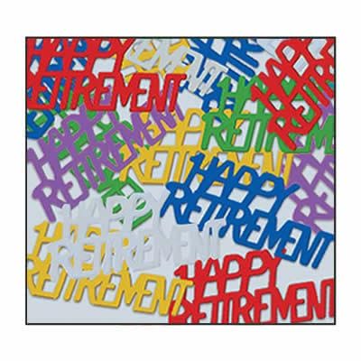 Multi-color "Happy Retirement" Foil Confetti Mix
