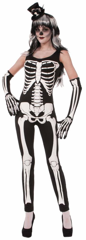 Skeleton Sleeveless Body Suit Adult Costume