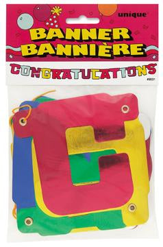 Congratulations Jointed Letter Banner