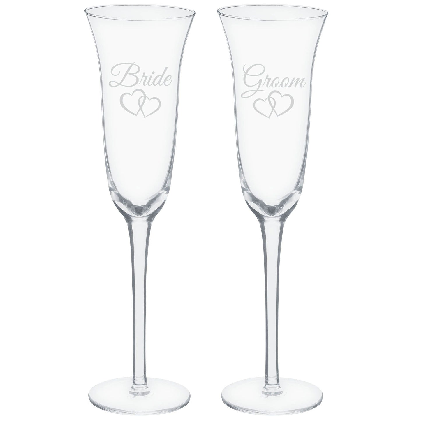 Bride & Groom Toasting Glass Set