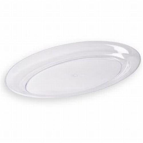Clear Plastic Oval Serving Tray 21in x 14in