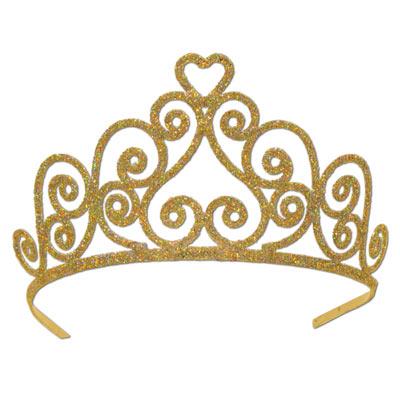 Gold Glittered Metal Tiara