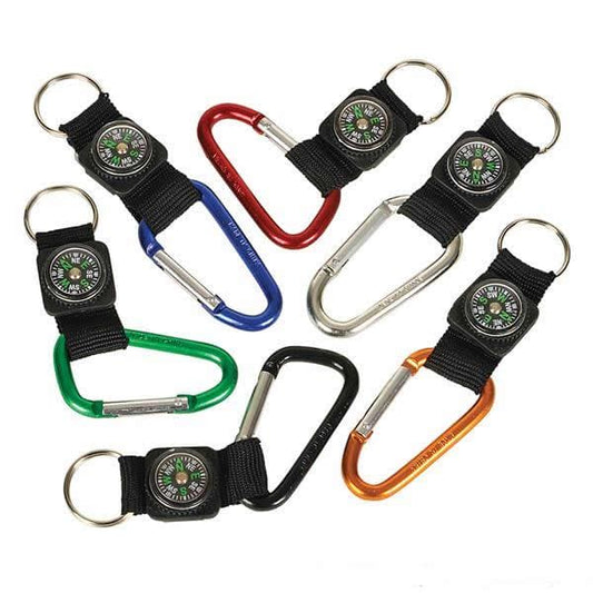 Rock Clip Keychain With Compass