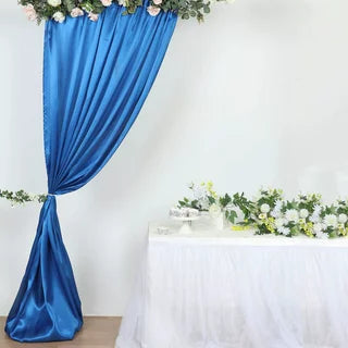 Satin Backdrop Curtain  Royal Blue 10ft x 10ft