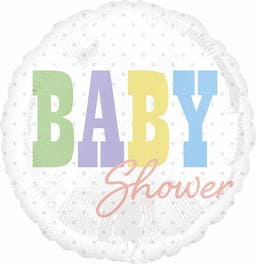 Baby Shower Pastel 18in Metallic Balloon