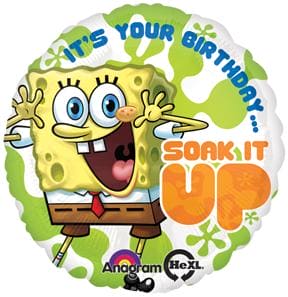 Spongebob Mylar Birthday Balloon 18in