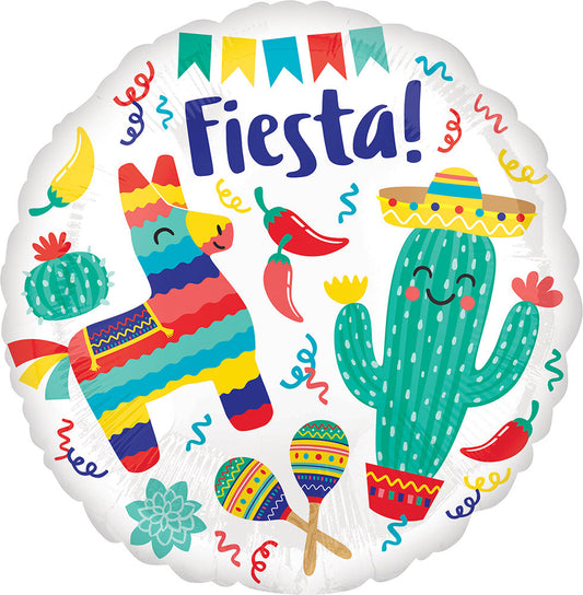 17inch Pinata nd Cactus Mylar Foil Fiesta Party Balloon