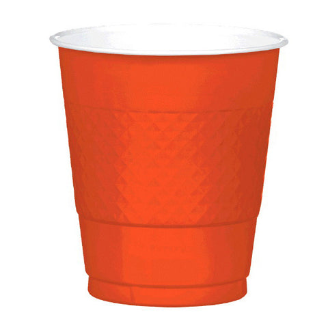 Orange Peel 12oz Plastic Cups 20 Ct