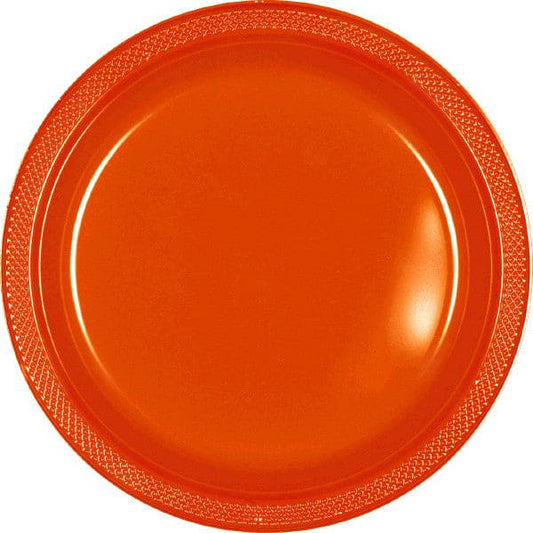 Orange Peel 9in Round Dinner Plastic 20 Ct