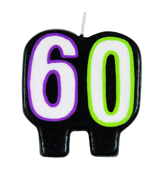 Numeral 60 Birthday Cheer Candle