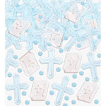 Blue Radiant Cross Religious Confetti 2.5oz