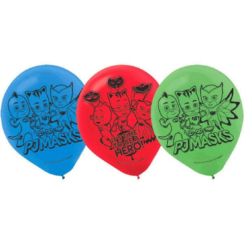 PJ Masks 12in Latex Balloons 6ct