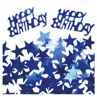 Confetti Birthday & Stars Blue