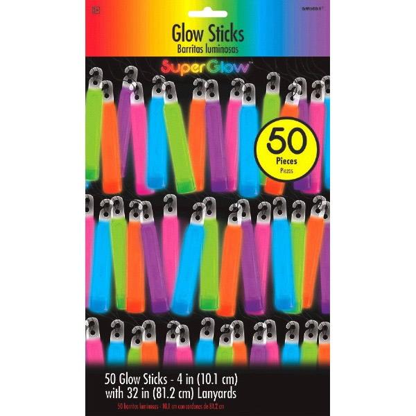 Glow 4in Sticks - Multicolor 50ct