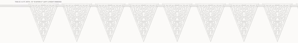 Lace Paper Flag Banner 12ft