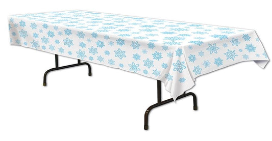 Snowflake  54 x 108in Plastic Table Cover