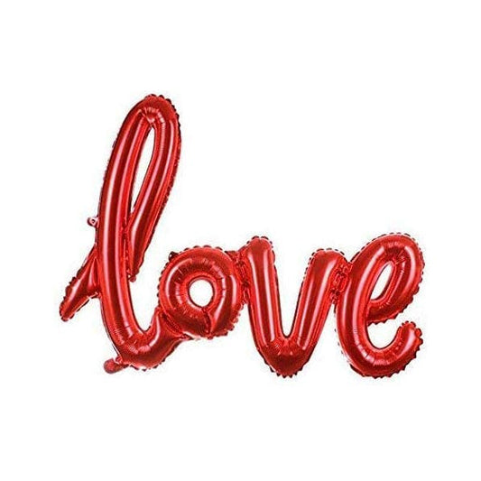 Love Script Red 40in Metallic Balloon