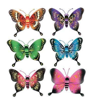Majestic Glittered Butterflies Cutouts