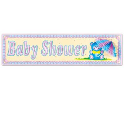 Baby Shower Sign w/ Tissue Parasol