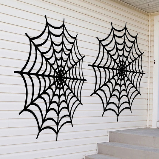 Plastic Spiderweb Outdoor Decoration 2 Ct