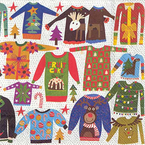 Ugly Christmas Sweater Luncheon Napkins